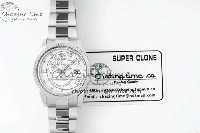 0124 Unisex Skydweller SS Noob Best Edition White Dial on SS Oyster Bracelet A23J 2288